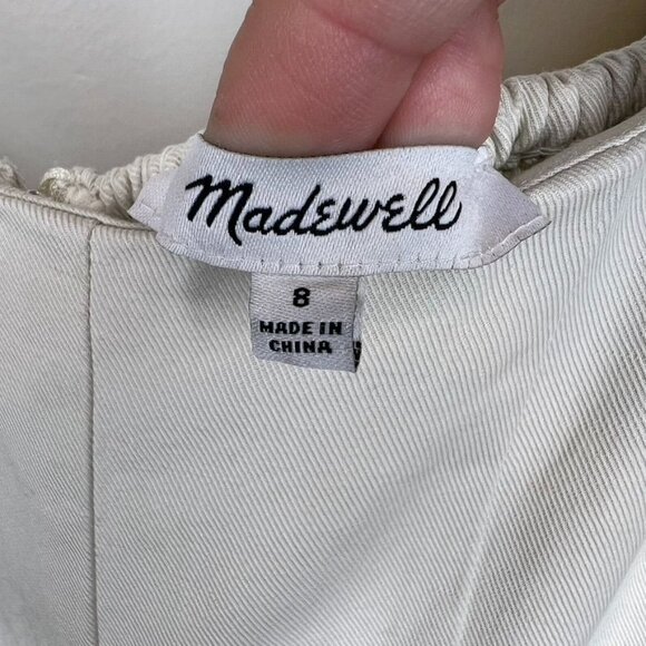 Madewell Wide-Leg Tank Jumpsuit Drapey Twill Size 8  Muted Stone Color NWT - Picture 4 of 10